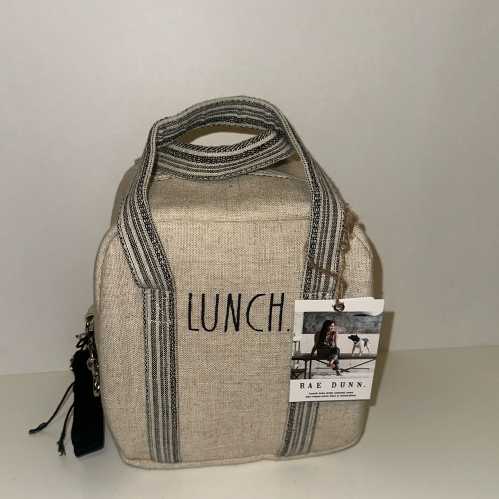 Rae Dunn Lunch box in Cream with the Word "LUNCH" on the front. NWT - Picture 2 of 7